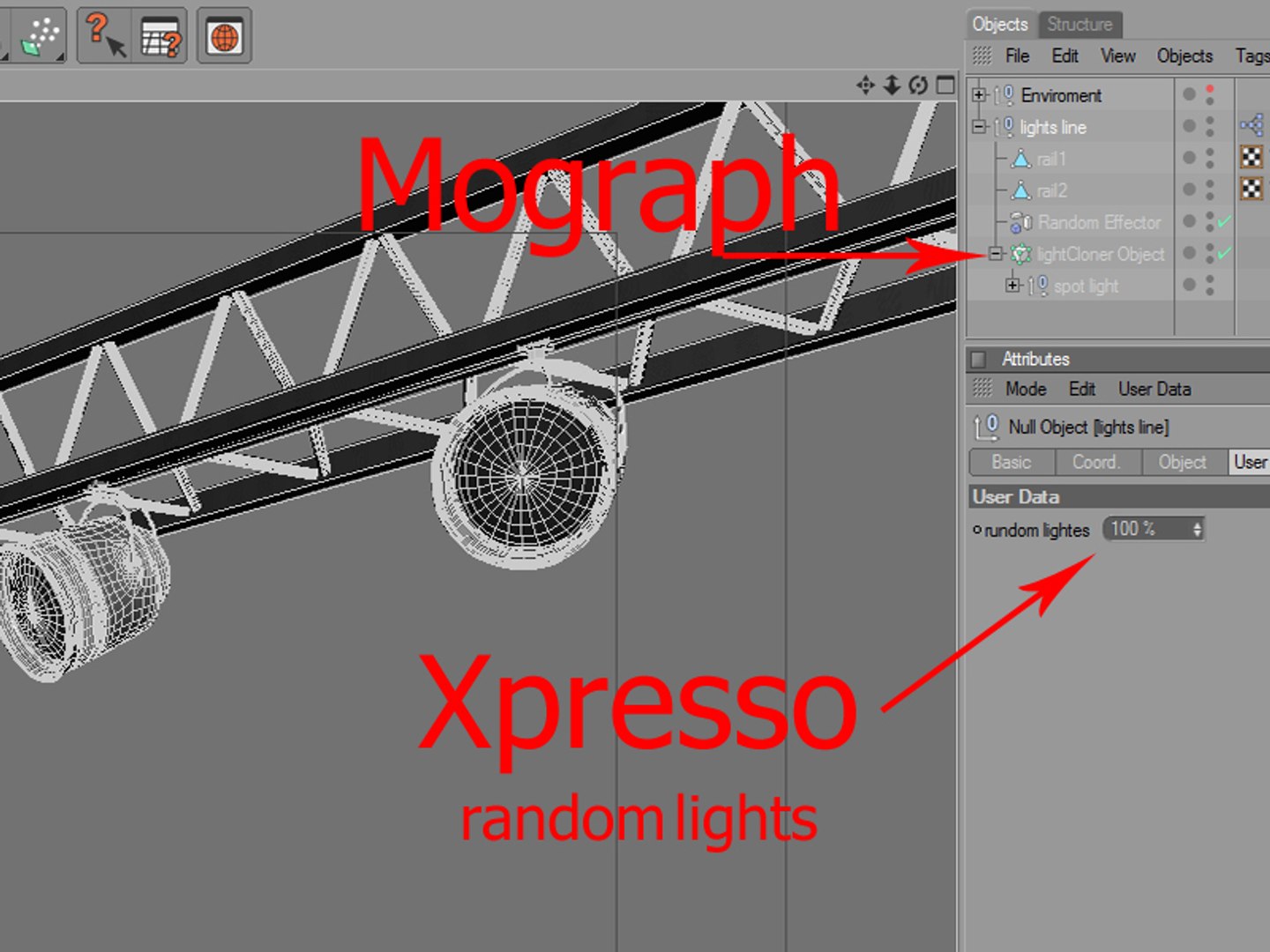 Track Spot Lights C4d