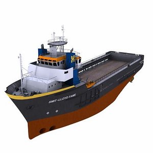psv platform vessel supplies 3d model