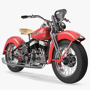Motorcycle Harley-Davidson WLA Red