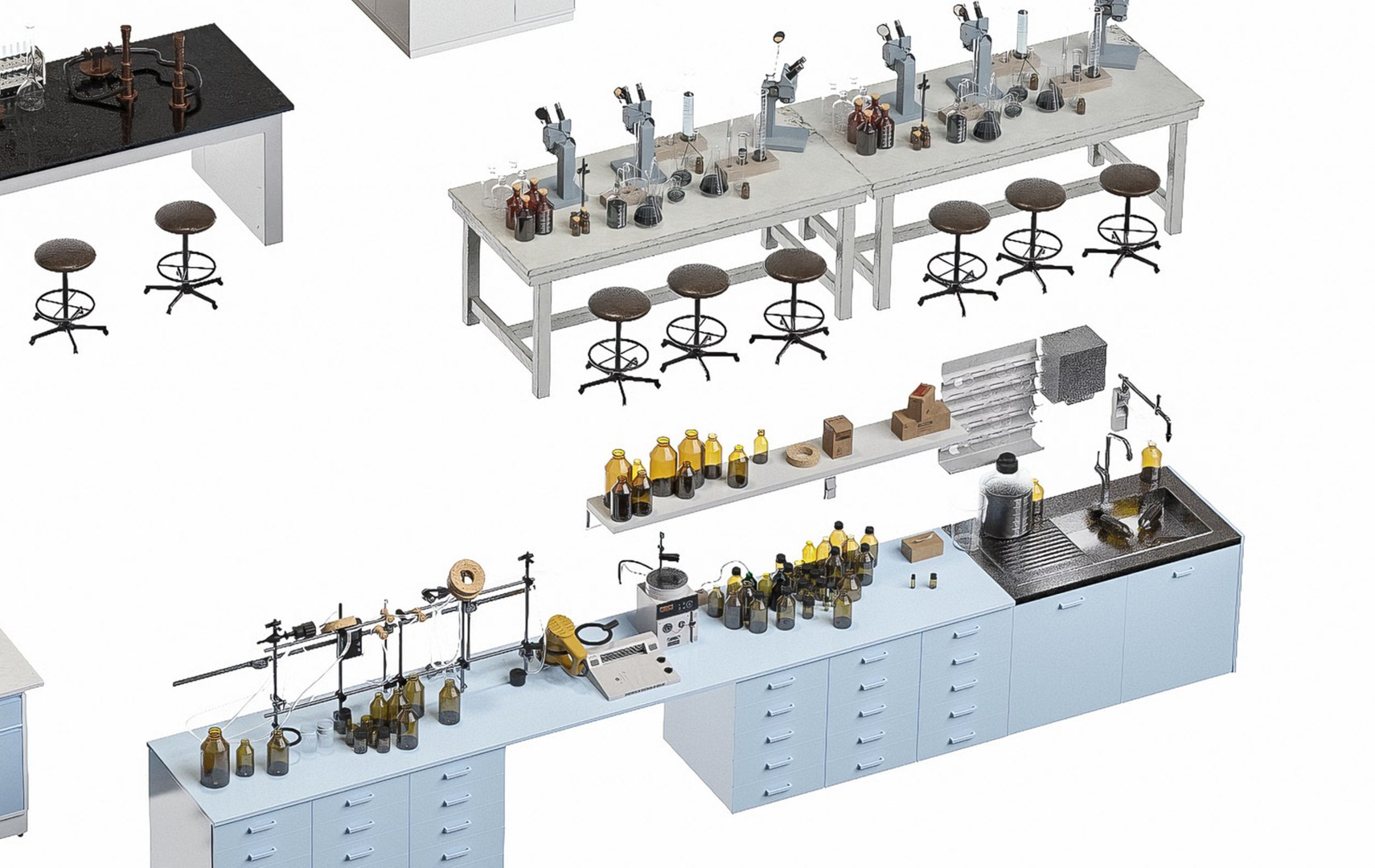 Laboratory Table Experiment Table Laboratory Furniture 3D Model ...