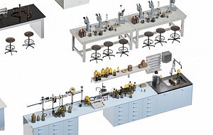 Laboratory Table Experiment Table Laboratory Furniture 3D model