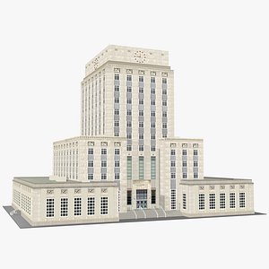 3D houston city hall texas