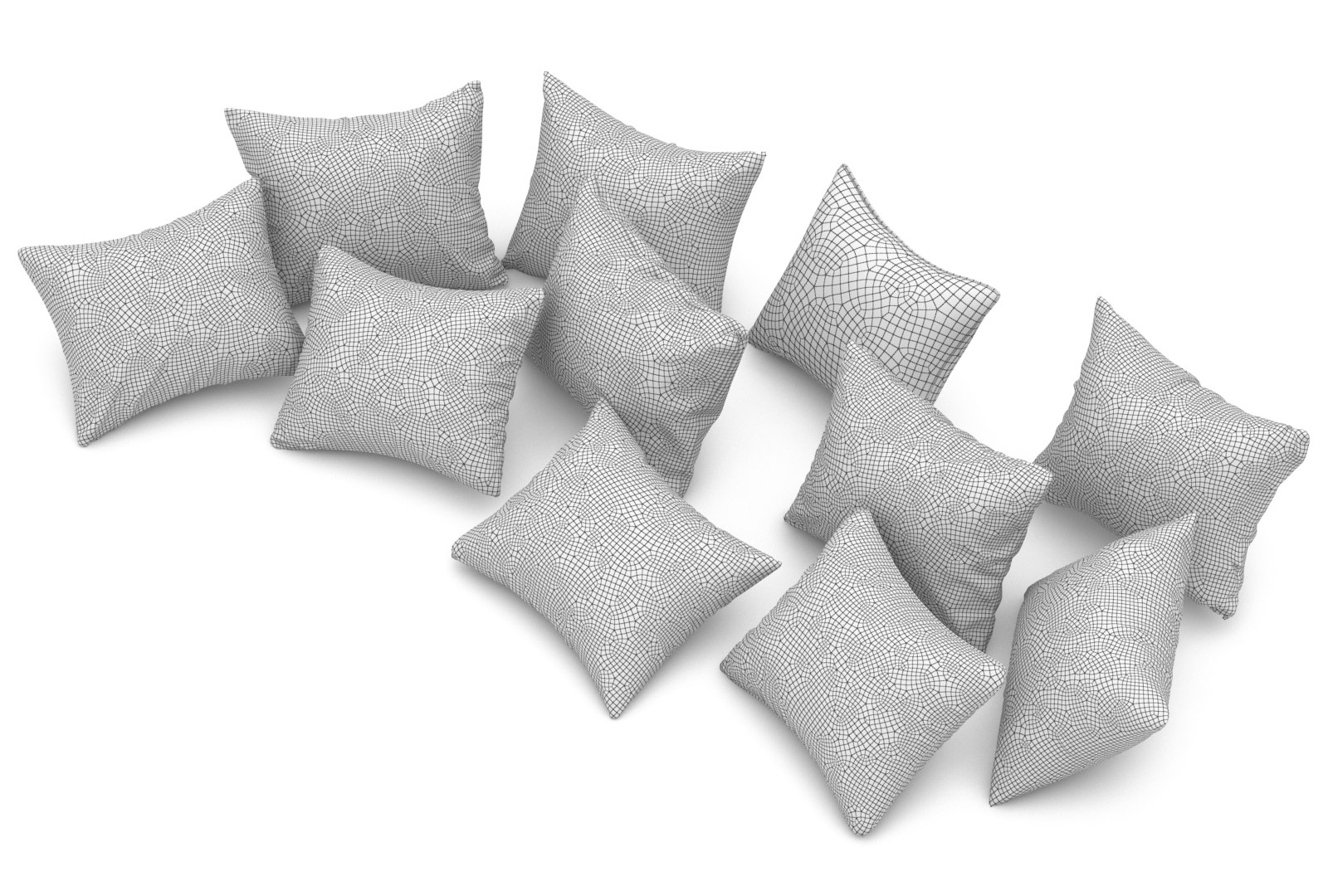 3dsmax Ikea Pillows Set