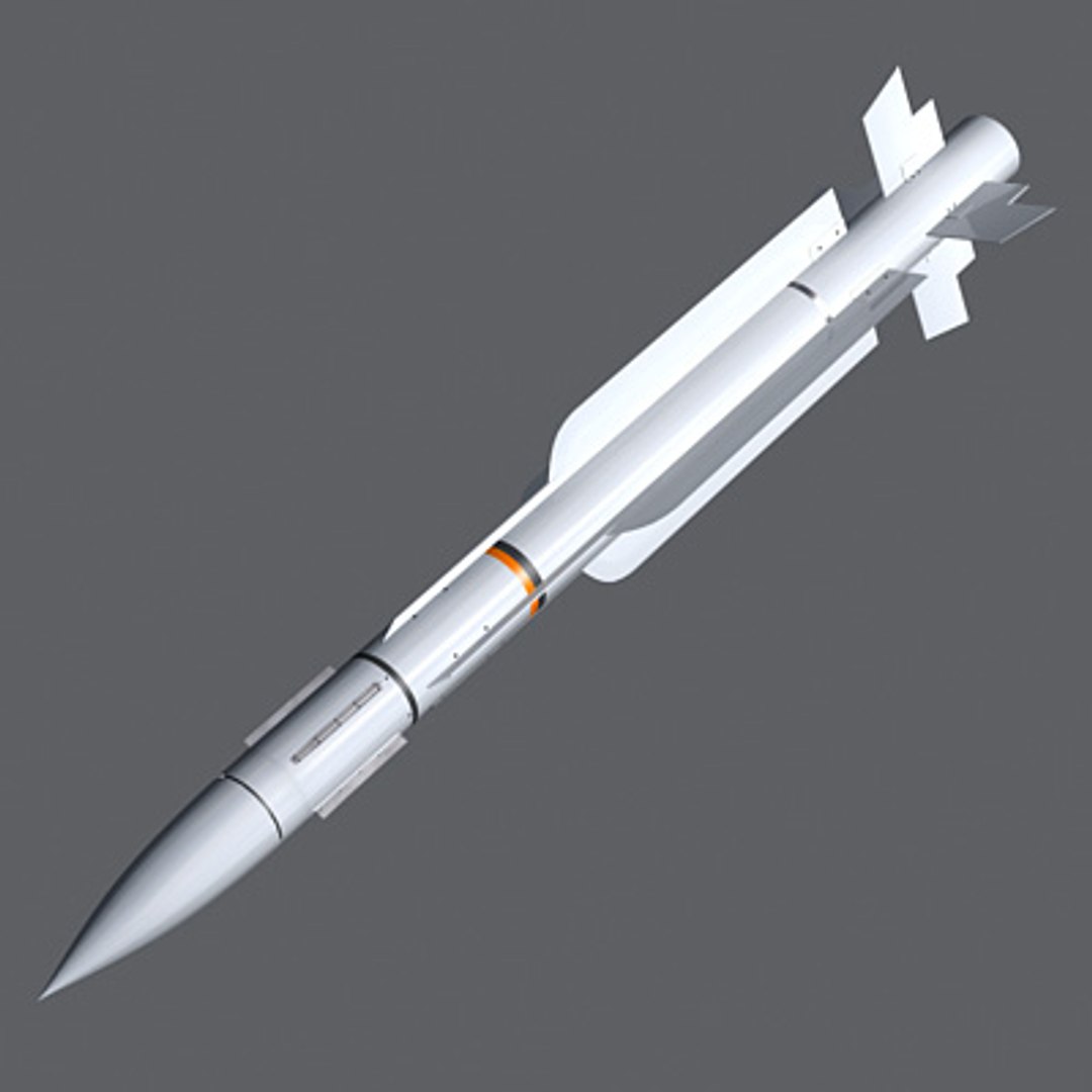 3d Model Aim-120 6 Missiles