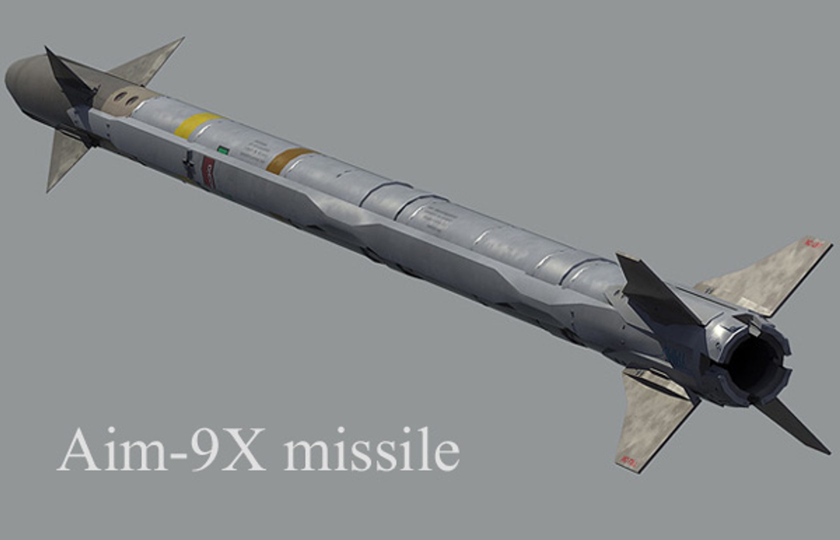 3d model aim-120 6 missiles