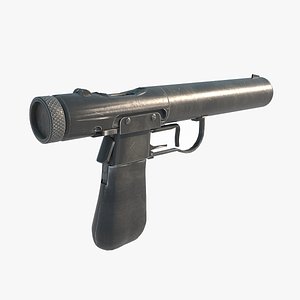 3D Old style weapon Willold  Whisper Pistol model