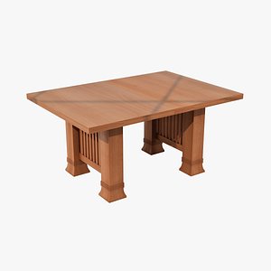3d model design dana table wood