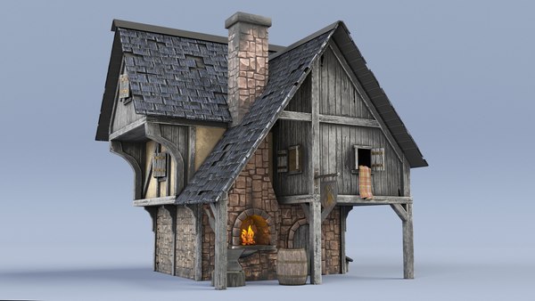 Medieval Blacksmith&#039;s Home and dock w/Download Valheim Build