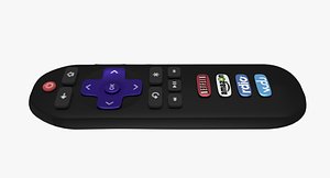 smart tv remote 3d max
