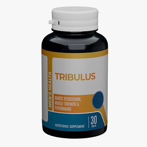 3D model Transparent Supplement Bottle 3D Model - PBR - Editable Label - Product Packaging Translucent bottle