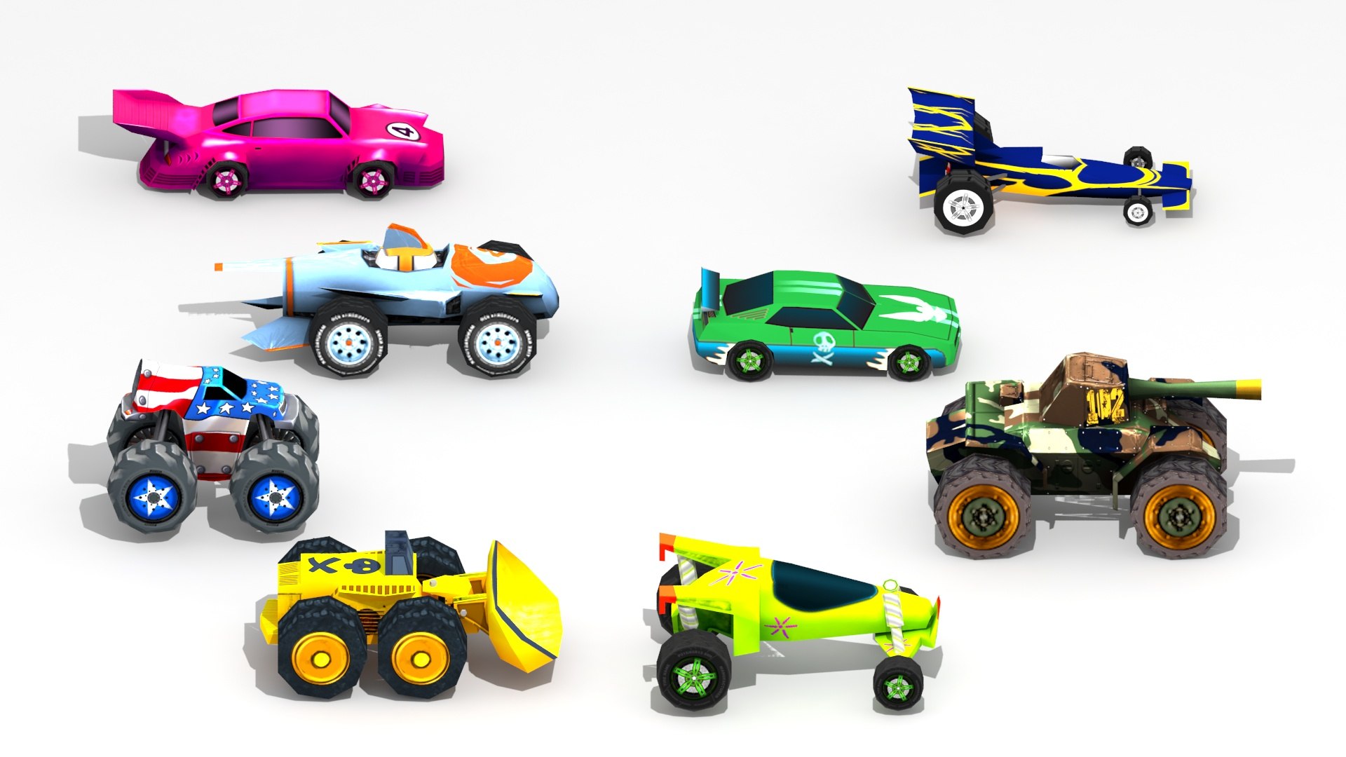 3D cartoon cars model https://p.turbosquid.com/ts-thumb/UI/d83HDp/HA/prev3/jpg/1617113849/1920x1080/fit_q87/7a8984d5005d60b4c137b7a45b529854c47bc916/prev3.jpg