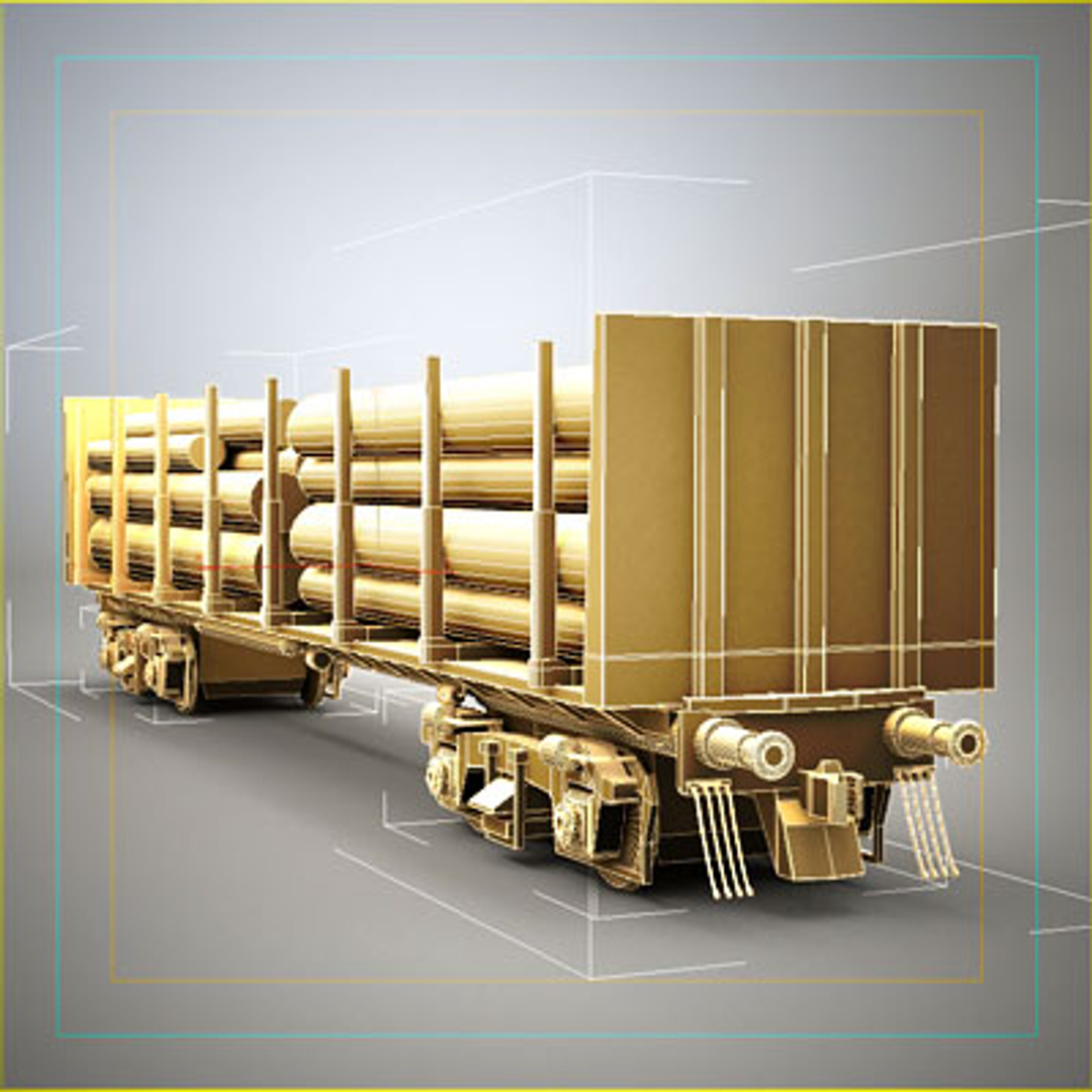 maya railroad car wood