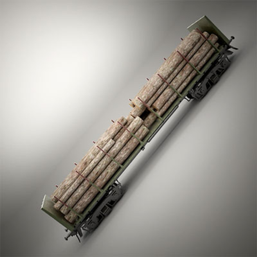 maya railroad car wood