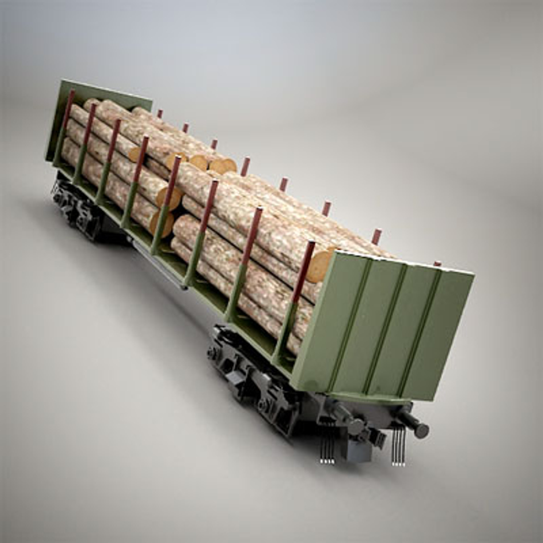 maya railroad car wood