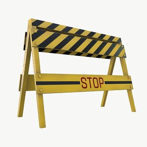 3D Road Barricade model