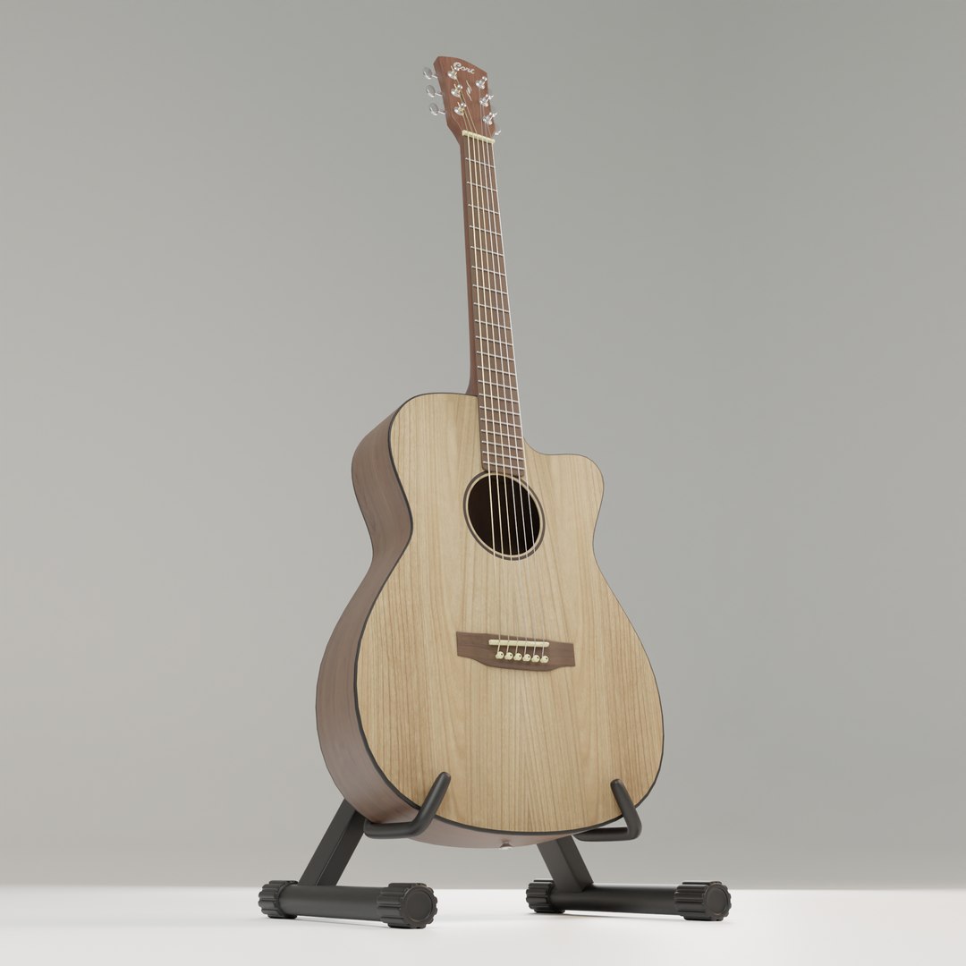 Cort Acoustic Guitar and Stand3D模型 TurboSquid 1962459