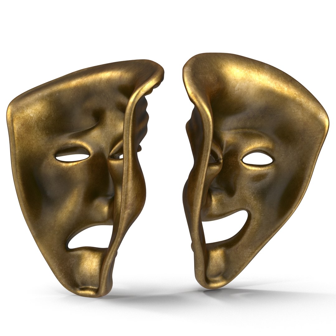  Theatre Masks Gold Foil Art Print. 36 Colours/3 Sizes. Actor  Actress Comedy Tragedy Theatre Poster : Handmade Products