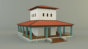 3D model gallo roman temple of mars caturix