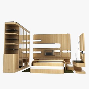 3d model bedroom bed
