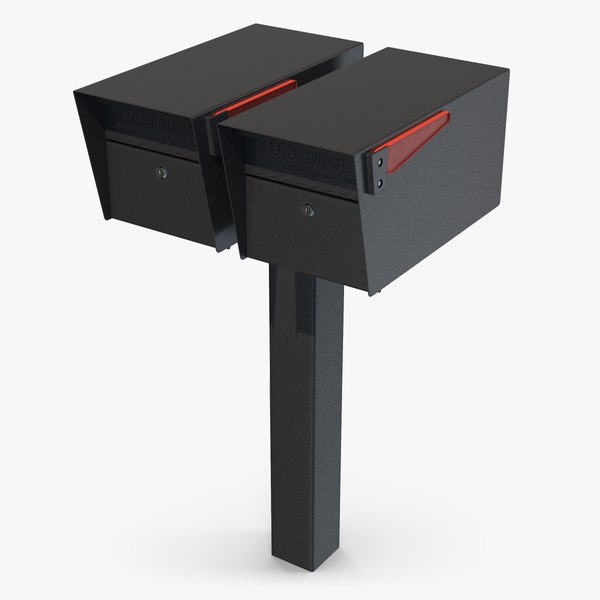 modelo 3d Mailbox Complete Twin Mount Cluster - TurboSquid 2001208