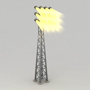 Lighting tower low poly