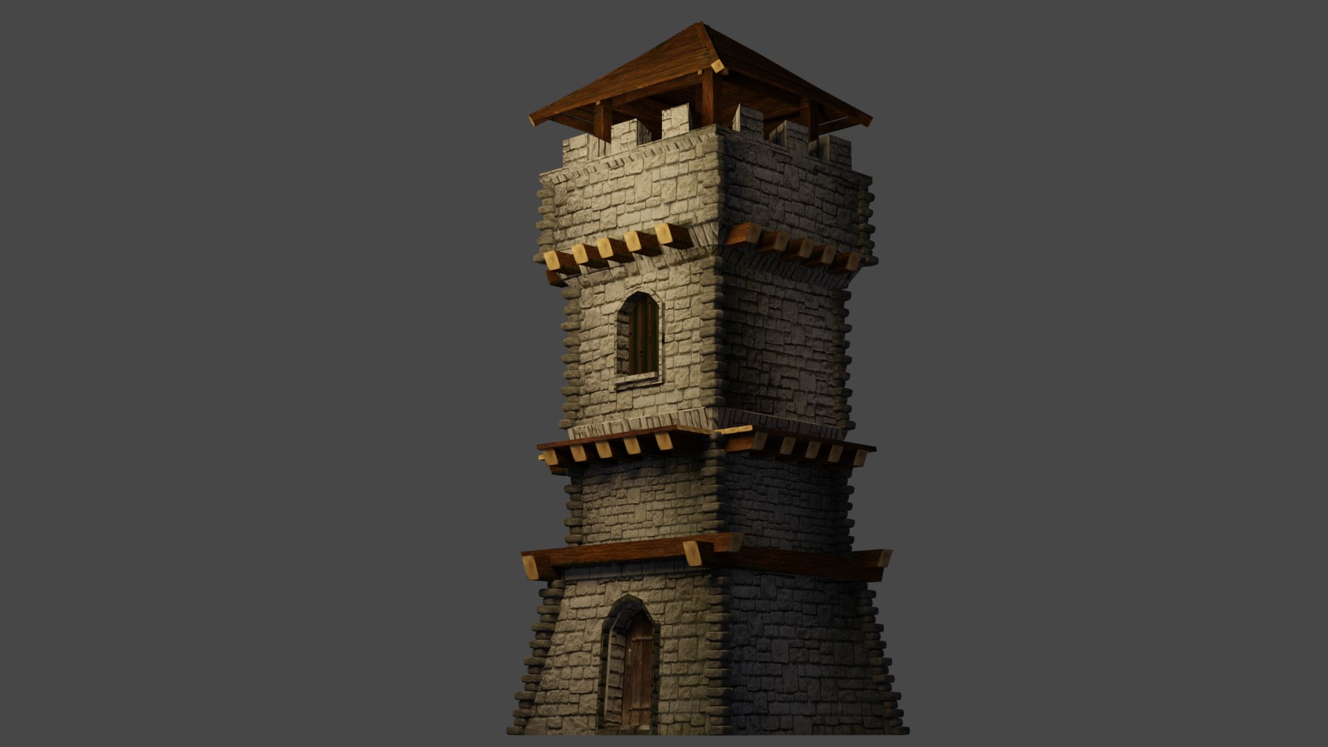 3D medieval castle tower - TurboSquid 1610103