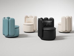 3D DS-800 01 Armchair and 05 Footstool