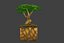 3D model hand painted tree
