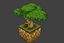 3D model hand painted tree