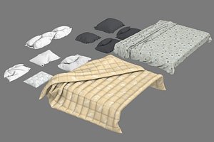 3D model Pillows and Blankets Collection