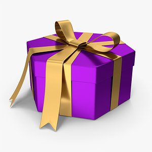 3D Purple Gift model