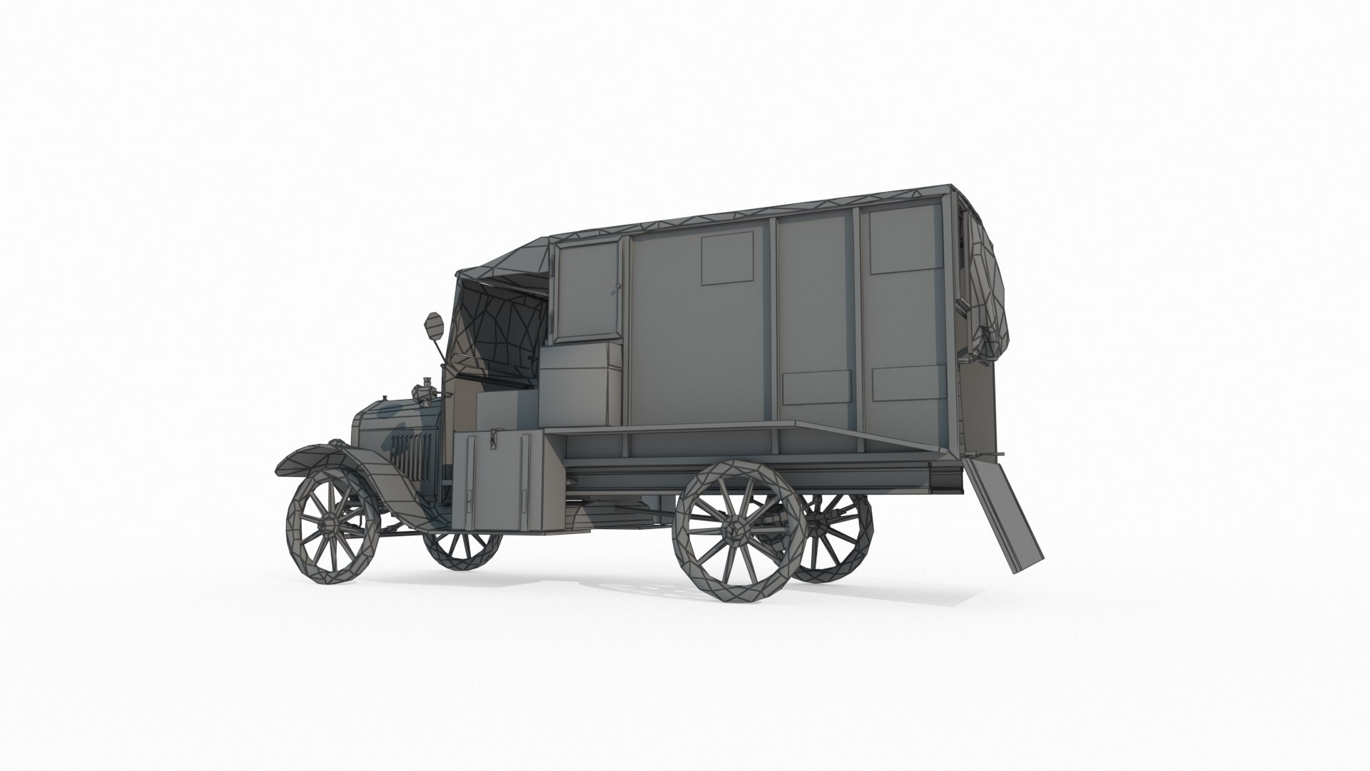 3D Retro Vehicle Small Truck Model - TurboSquid 2263004