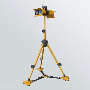 industrial mobile light 3D model