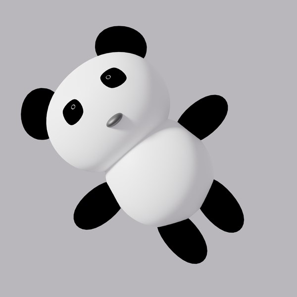 Urso panda bonito dos desenhos animados Modelo 3D $79 - .fbx .obj