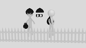 burglar stickman 3D model