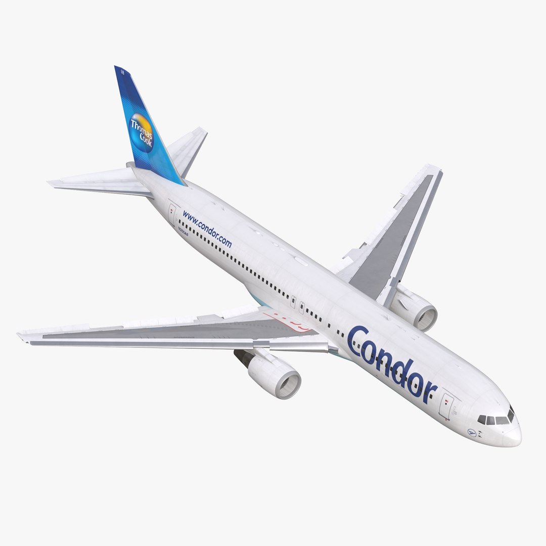 Boeing 767-300 Condor Flugdienst Rigged 3D Model 3D model preview