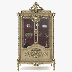 3d luxurious display cabinet model