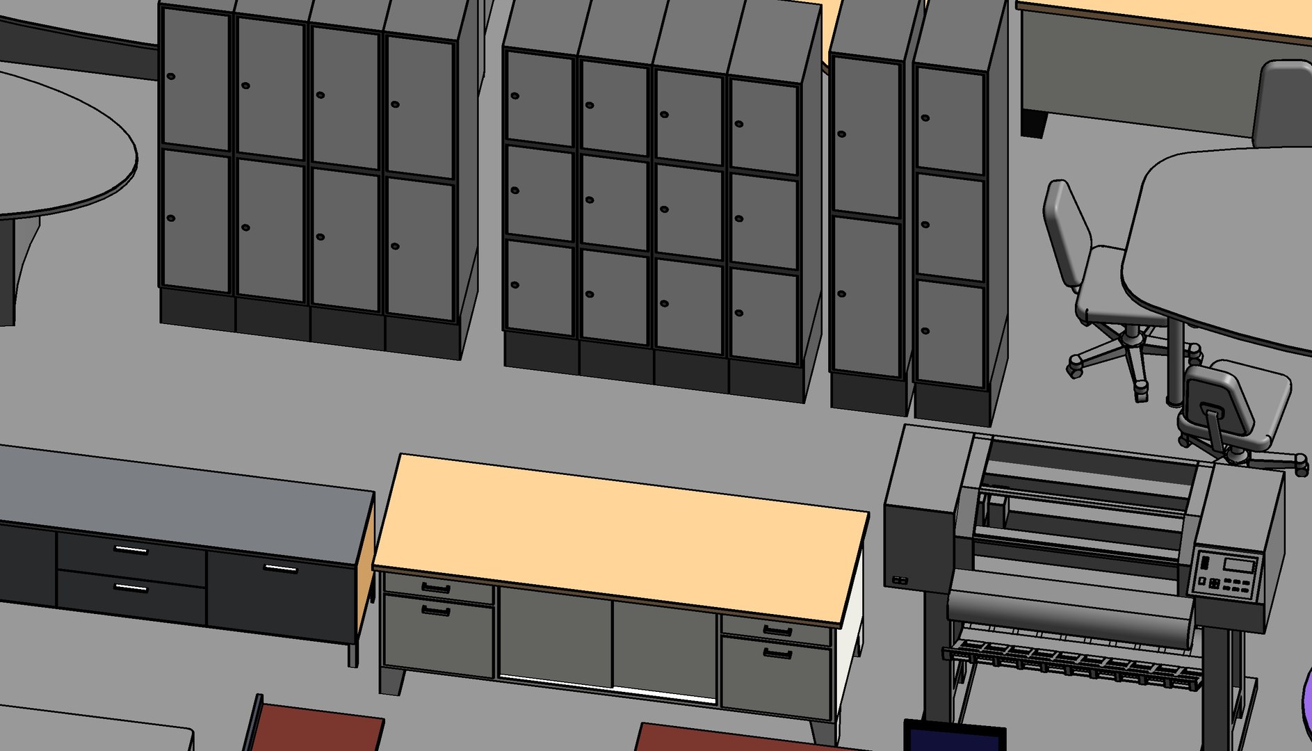 3D Office Interior Revit Family - TurboSquid 2279063