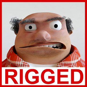 3d model rigged animation modelled