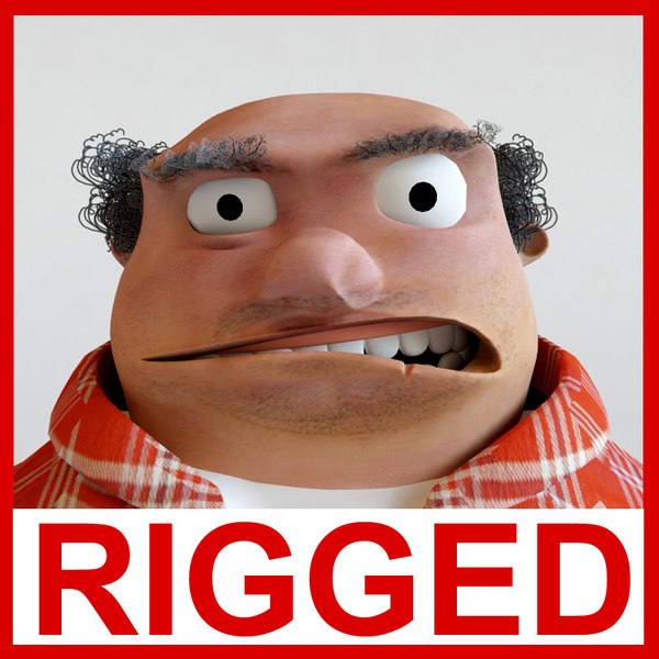 3d model rigged animation modelled