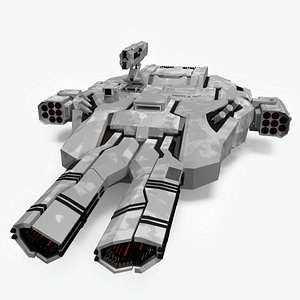 Sci Fi Heavy Turret Winter Khaki