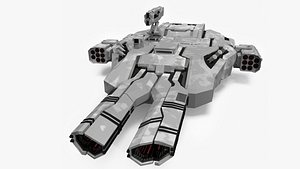 Sci Fi Heavy Turret Winter Khaki