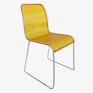 plastic modern chairs 3D model