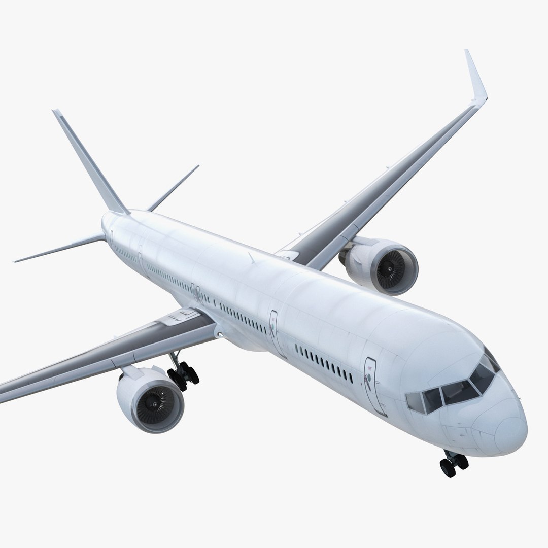 Boeing 757-300 with Interior and Cockpit Generic Rigged 3D Model 3D model preview