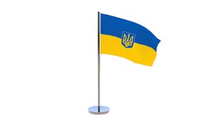 flag ukraine 3D model