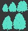 Pinus sylvestris # 9 H3.3-6.5m 겨울 5 그루의 나무 세트