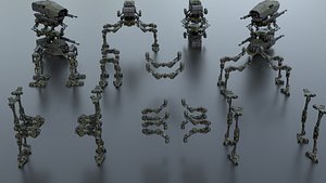 Mecha Leg Set Modular Sci-Fi Kitbash