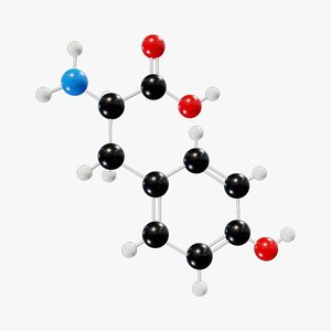 3D Threonine C4H9NO3 Molecular Structure Amino Acid