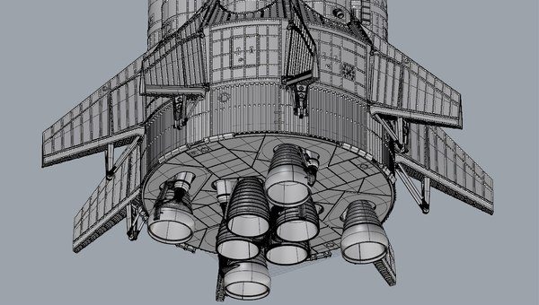 Saturn 1b 3d Model