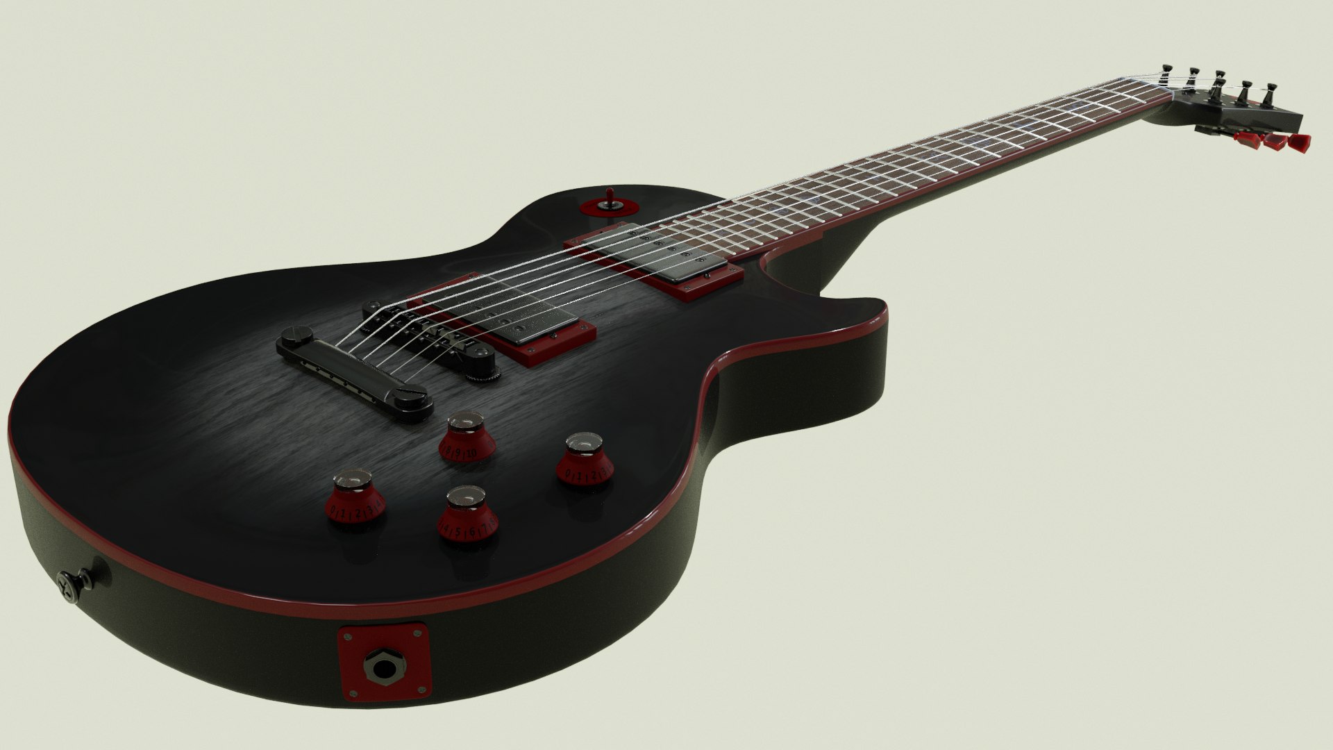 3d Goth Guitar Turbosquid 1588032